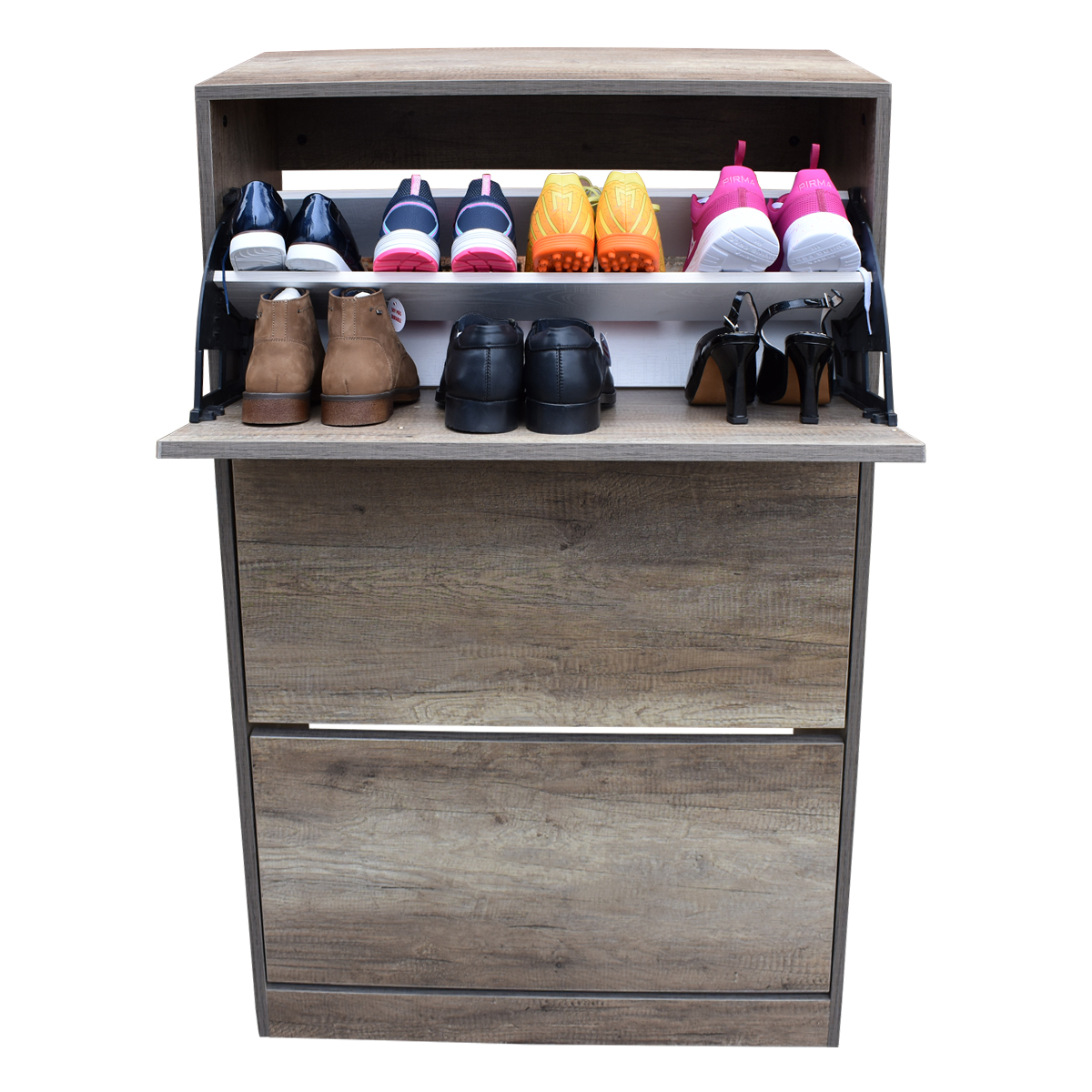 Organizador De Zapatos Hogare, Mueble Zapatero Madera, Venecia Moderno e Inteligente Rustik Wood