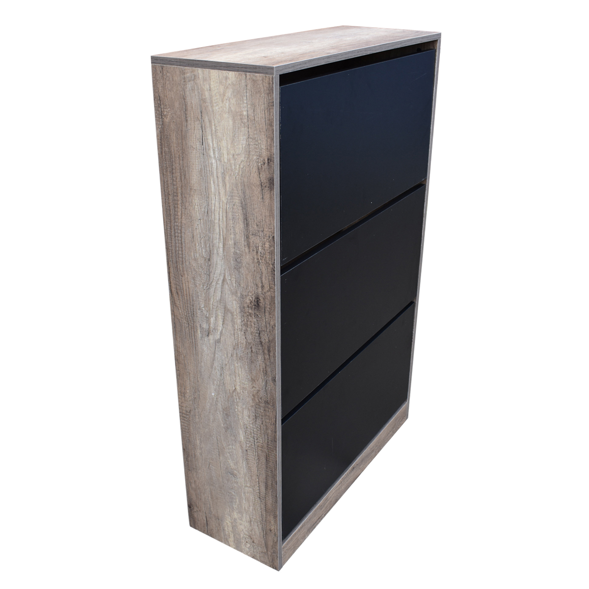 Organizador De Zapatos Hogare, Mueble Zapatero Madera, Venecia Elegante y Practico Rustik Wood Negro 