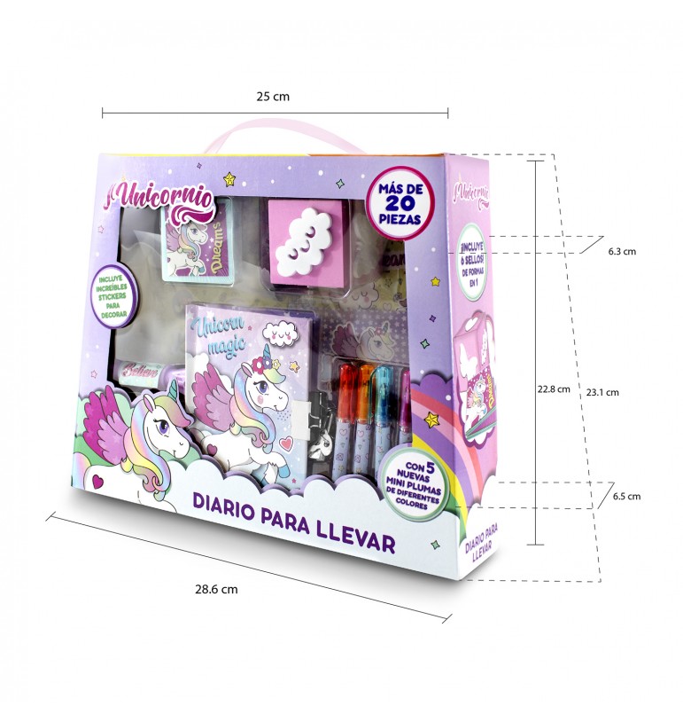 Diario secreto de Unicornio con candado para niñas libreta