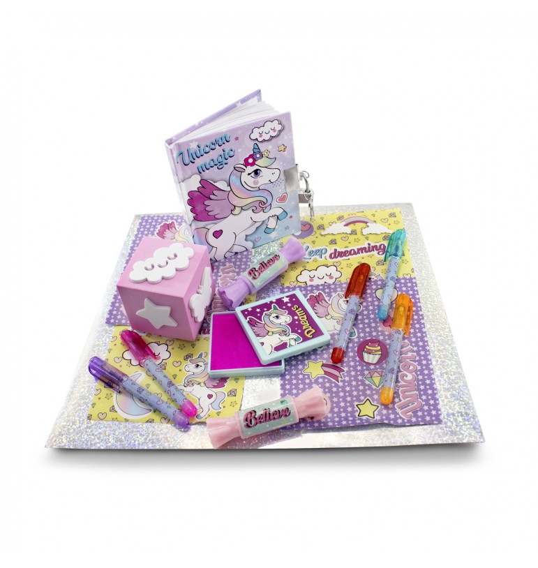 Diario secreto de Unicornio con candado para niñas libreta