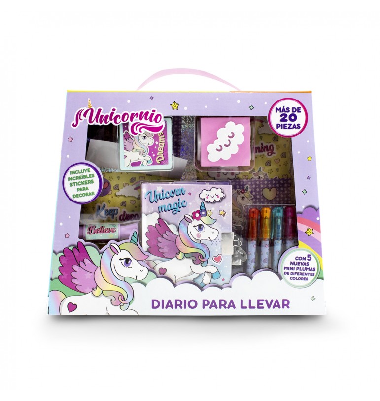 Diario secreto de Unicornio con candado para niñas libreta