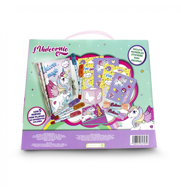 Diario secreto de Unicornio con candado para niñas libreta