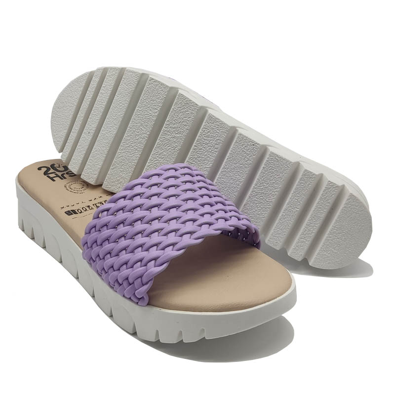 Huarache 20hrs 069 Morado Lila Mujer Casual 100% Piel 