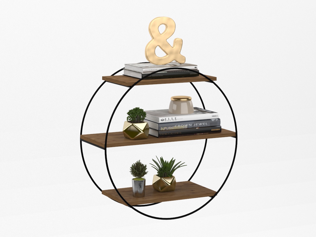 Moderno Librero Minimalista Flotante de 3 Estantes Ideal para tu Hogar Nuuk Concept.