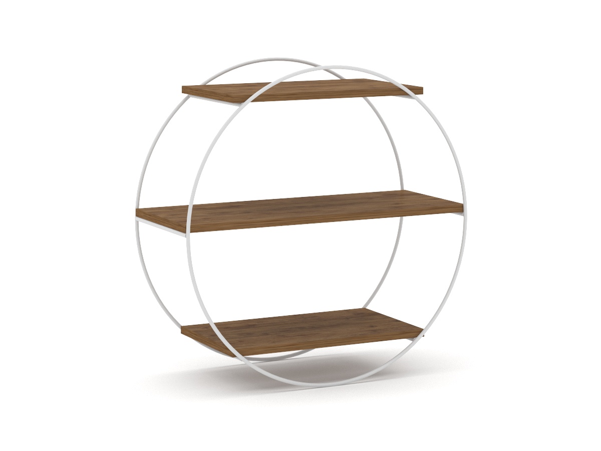 Moderno Librero Minimalista Flotante de 3 Estantes Ideal para tu Hogar Nuuk Concept.