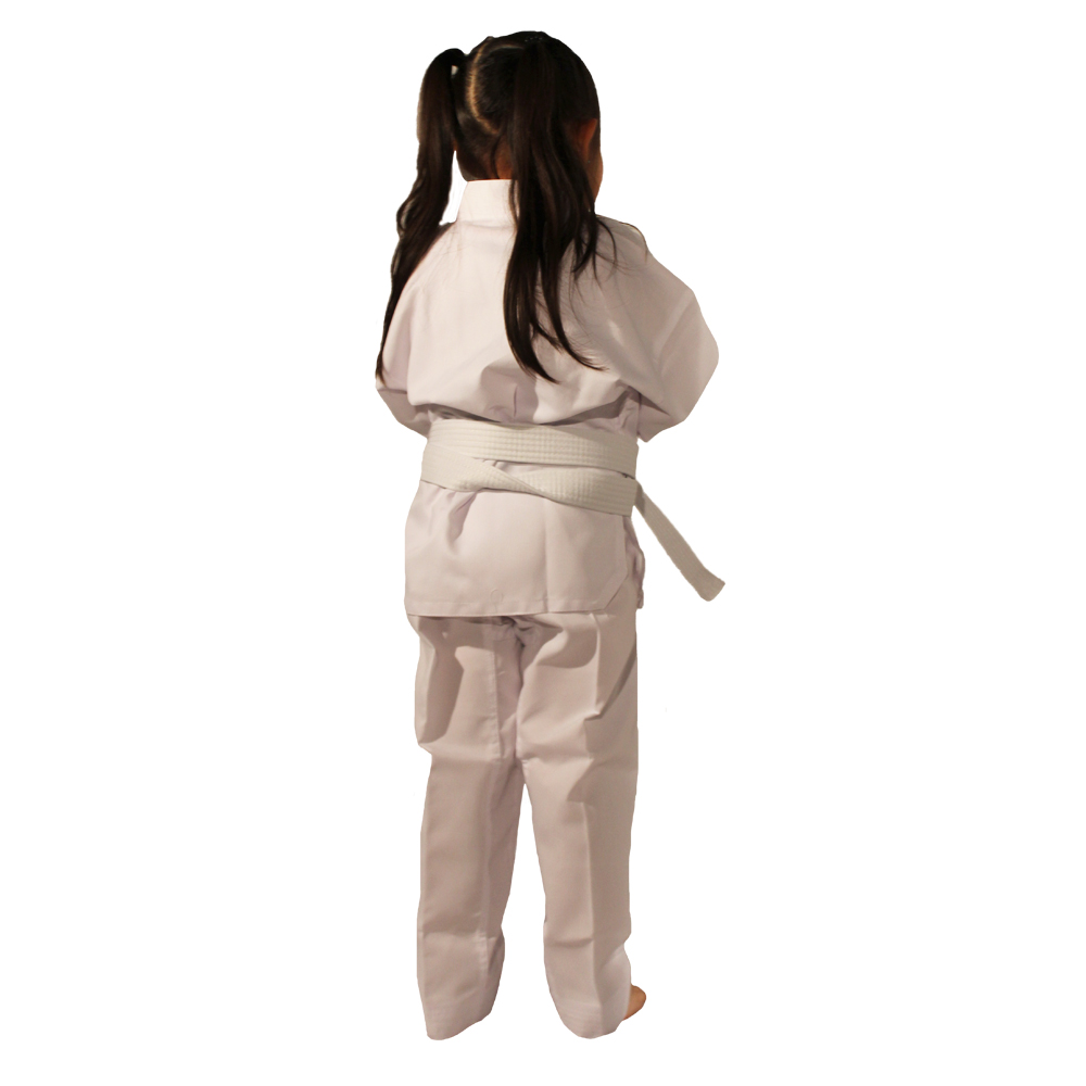 Dobok Uniforme Unisex Fire Sports Traje Taekwondo Blanco Infantil