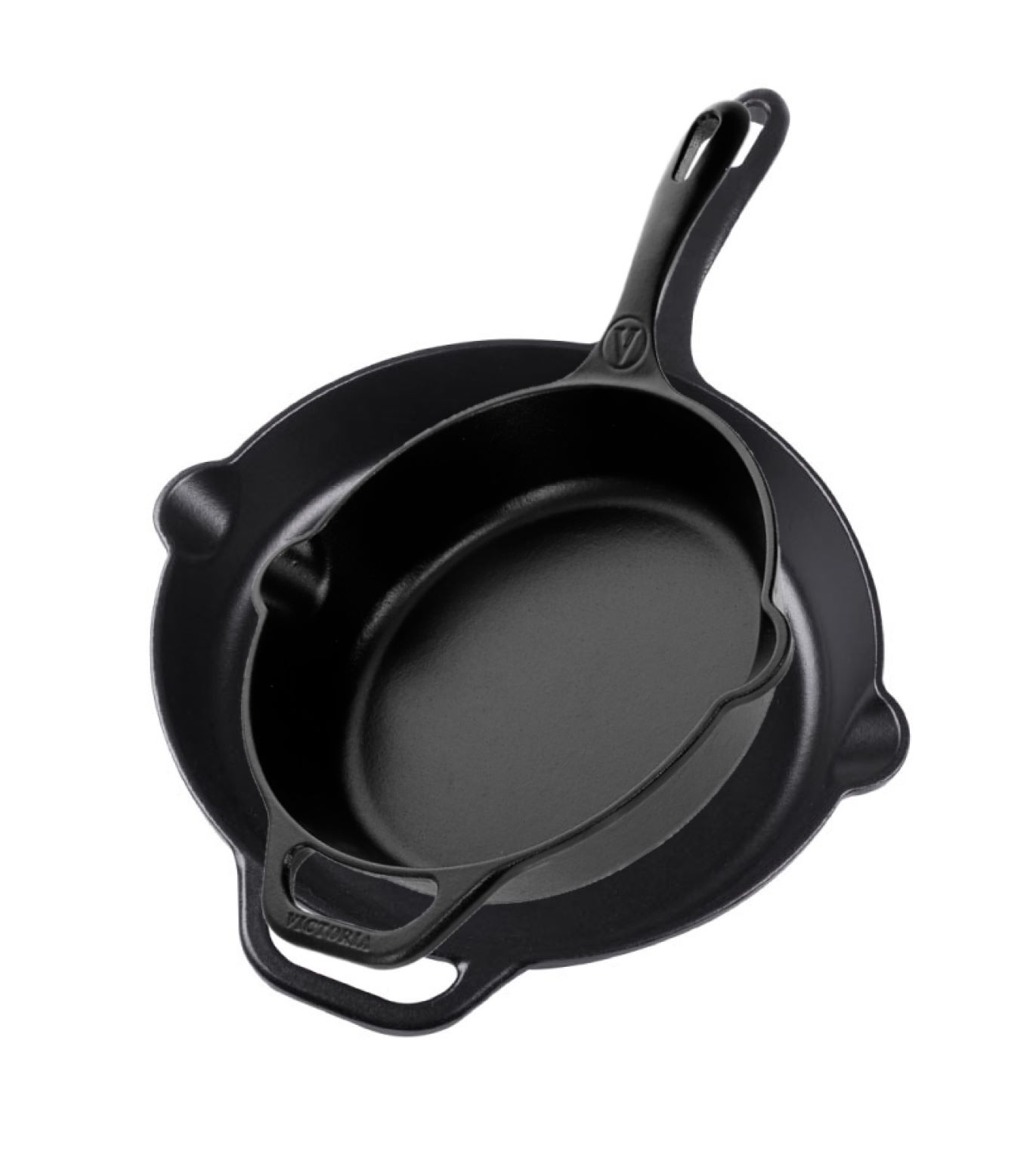 Juego De Sartenes De Hierro Esmaltado Victoria 30 Cm Y 25 Cm