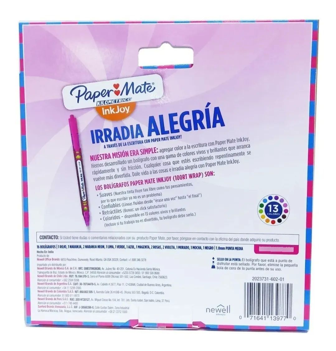 Boligrafos Paper Mate Candy Pop Con 16 Piezas