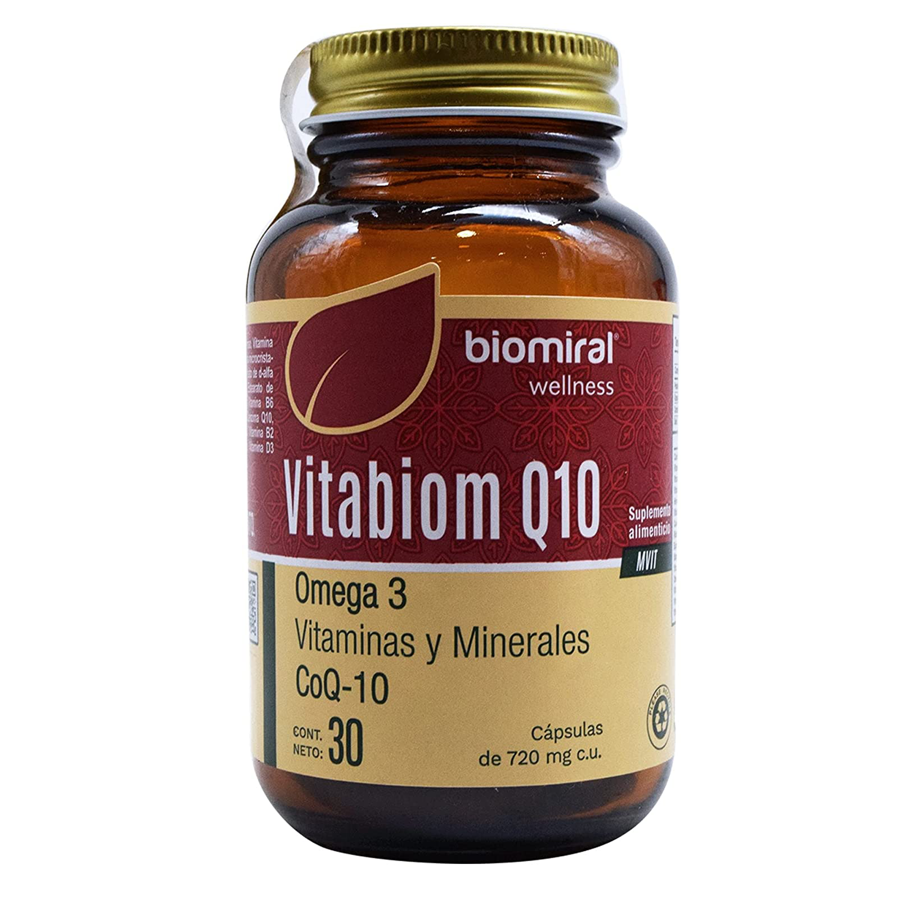 Vitabiom Q10, Coenzima Q10, Omega 3, Vitaminas y Minerales