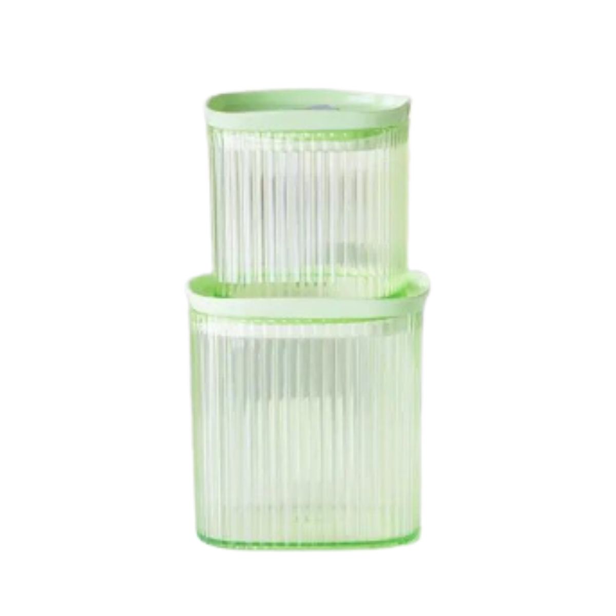 Set 2 Recipientes De Plástico Para Almacenamiento Alimentos