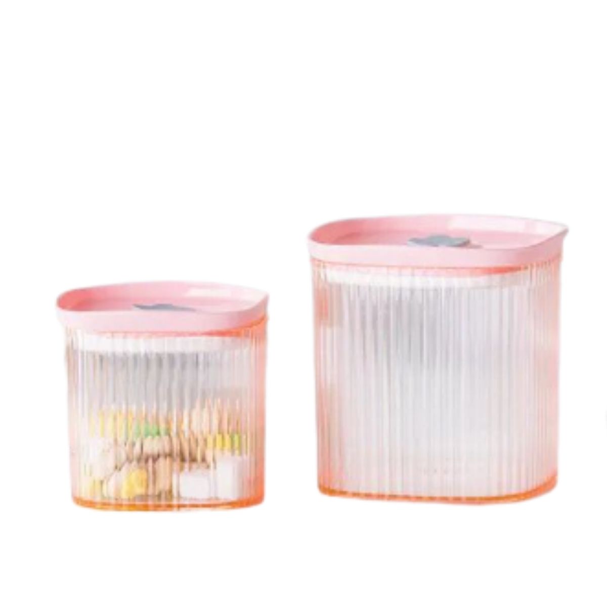 Set 2 Recipientes De Plástico Para Almacenamiento Alimentos