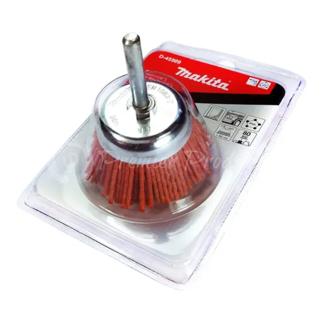 Carda Copa Nylon 2 PuLG Grano 80 Zanco 1/4 Makita D45509