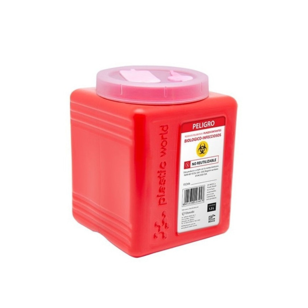 Bote | Recolector | Contenedor 1.5 Lts Punzocortante | Rpbi