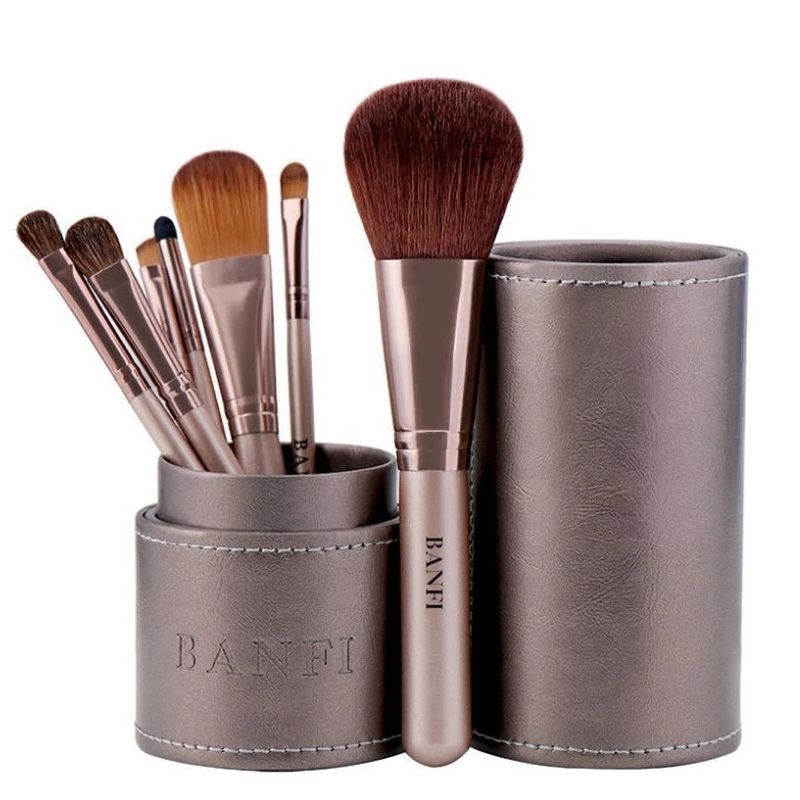 Set Juego Profesional De Brochas Para Maquillaje Tubo 7 Pz