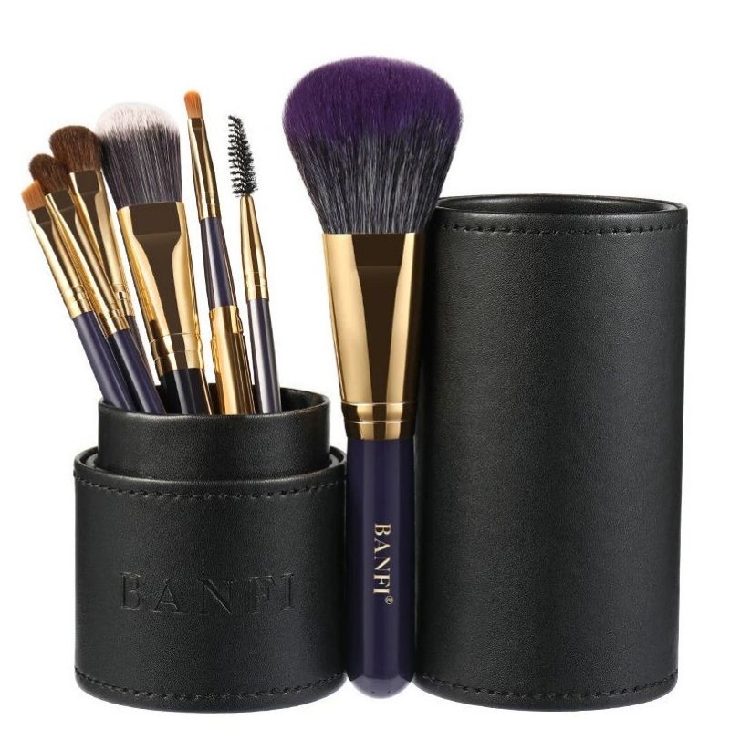 Set Juego Profesional De Brochas Para Maquillaje Tubo 7 Pz