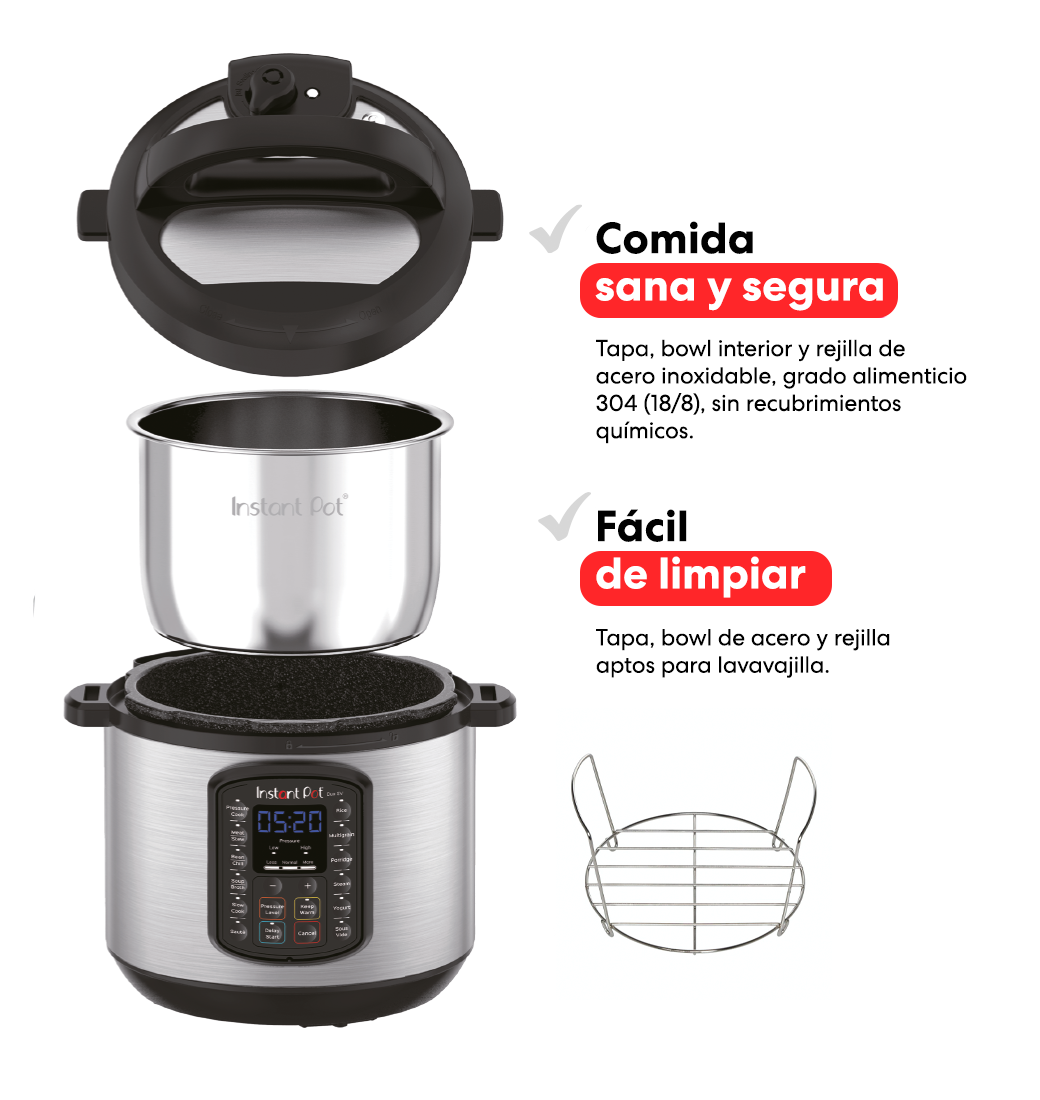 Olla Multifuncional a Presión Eléctrica Instant Pot Duo SV (5,7 litros)
