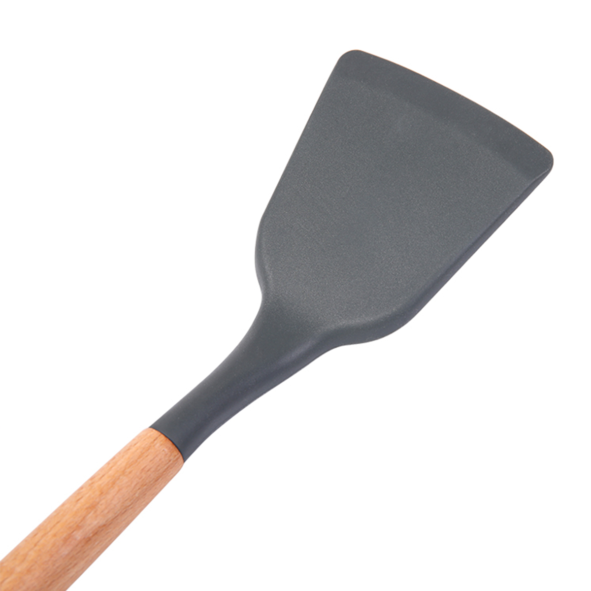 Juego de Utensilios De Cocina 11 Piezas Estilo Nórdico con Mangos de Madera y Recubrimientos de Silicon 