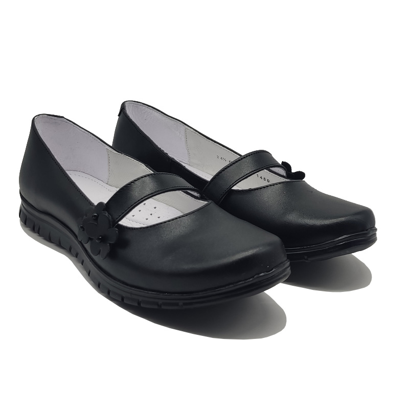 Zapato Escolar Yuyin 20242 Negro 100% Piel Niña Escuela 