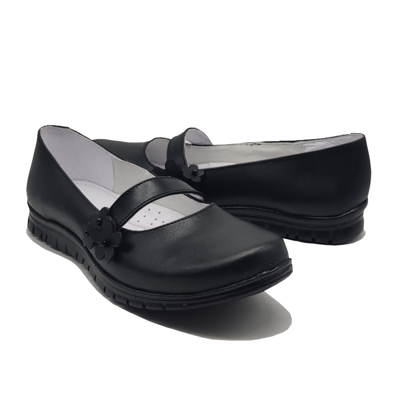 Zapato Escolar Yuyin 20242 Negro 100% Piel Niña Escuela 