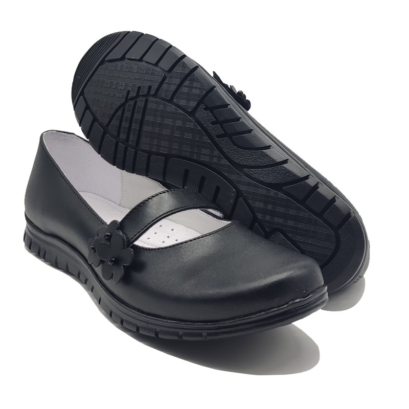 Zapato Escolar Yuyin 20242 Negro 100% Piel Niña Escuela 