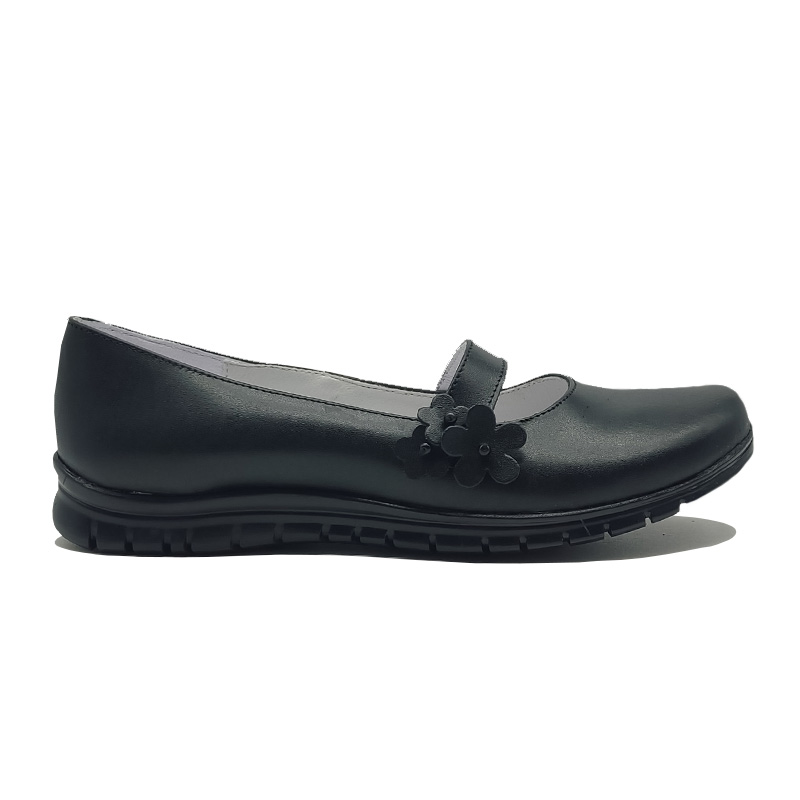 Zapato Escolar Yuyin 20242 Negro 100% Piel Niña Escuela 