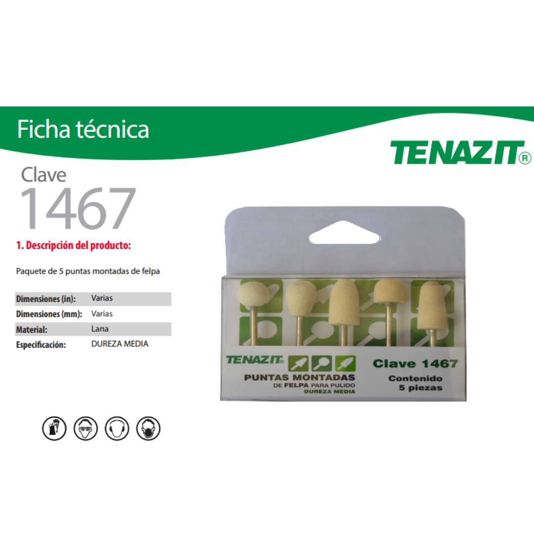 Kit De 5 Puntas Montadas De Felpa Austromex Aus-1467