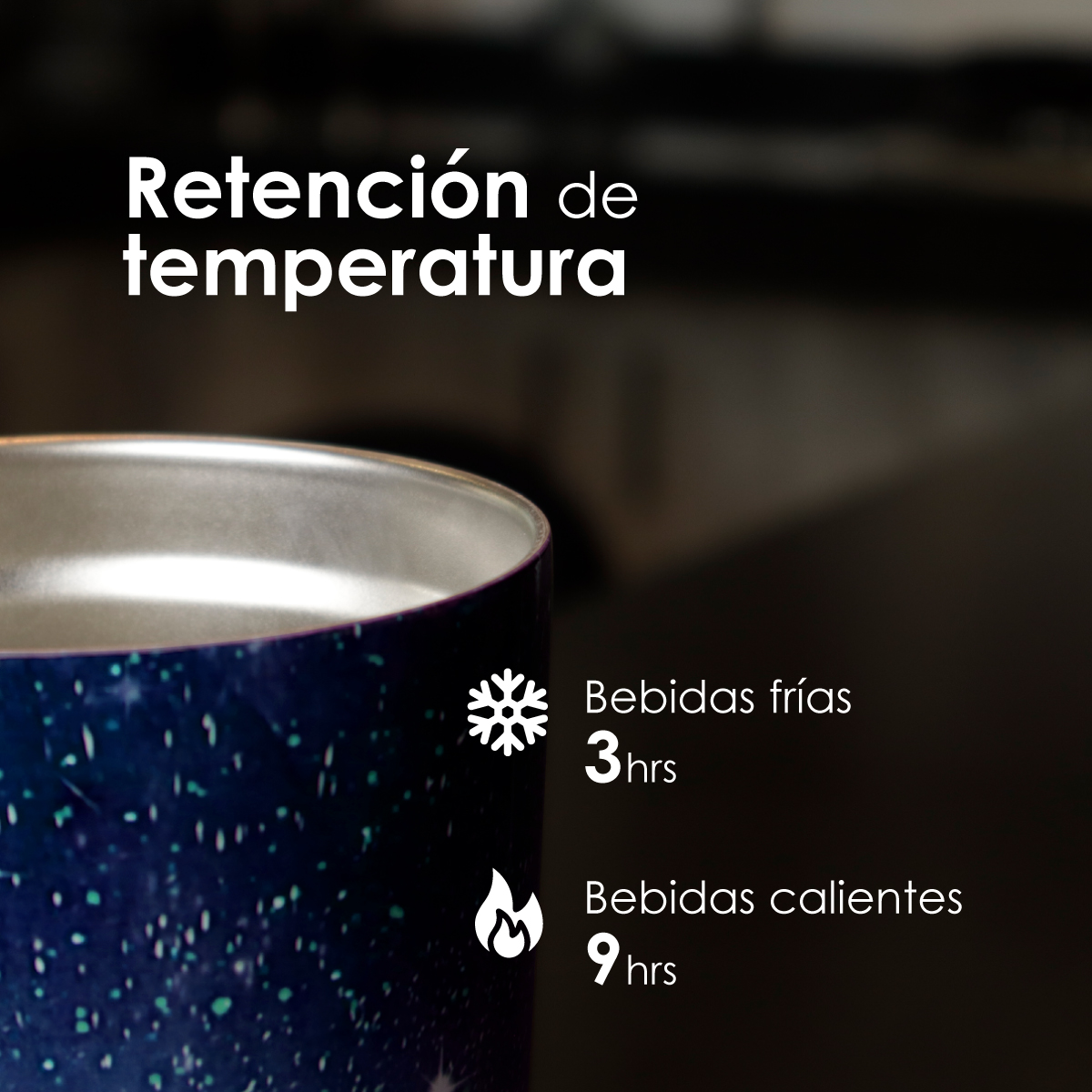 Termo Vaso Para Bebidas 30oz Galaxia Acero Inox Doble Pared