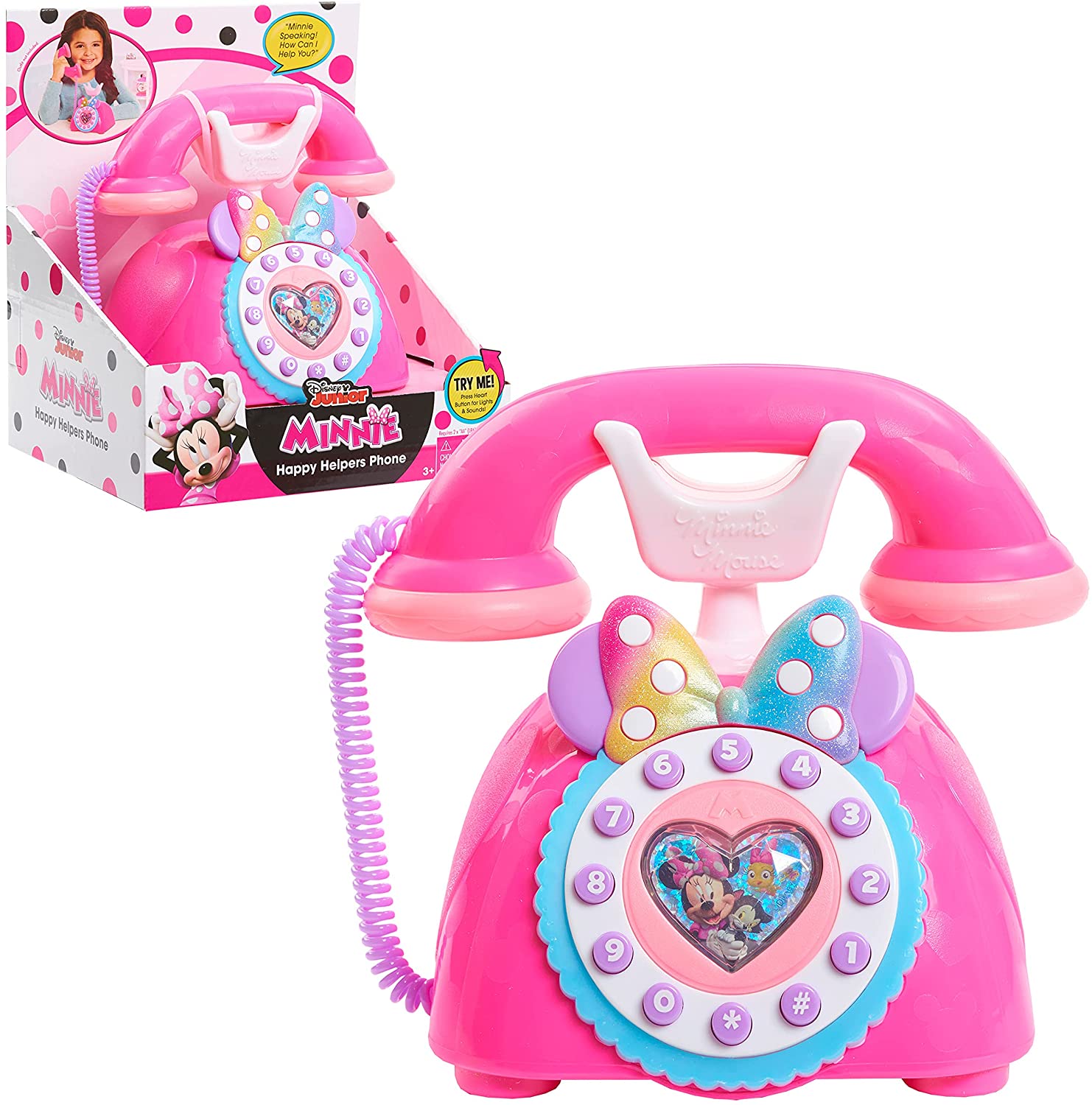 Teléfono Minnie Happy Helpers Moño Arcoiris