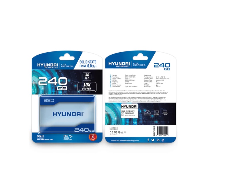 Unidad de Estado Sólido SSD HYUNDAI 240GB SATA III de 2.5" C2S3T/240G