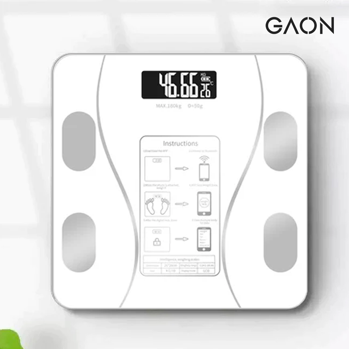 Bascula Digital Inteligente Peso Corporal Sincroniza Tu Celular Vía App