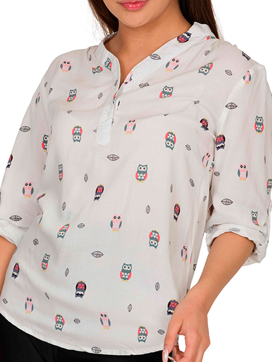 Blusa Mujer Moda Manga Larga V-K080-33