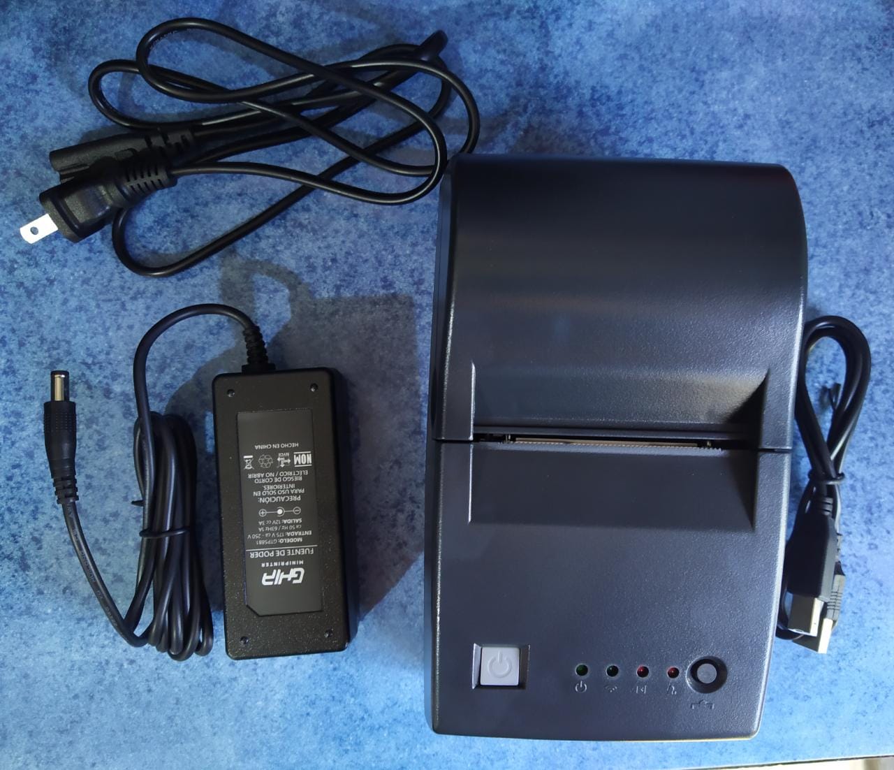 Miniprinter termica GHIA básica económica negra 58MM usb impresora punto de venta cable pc negocio