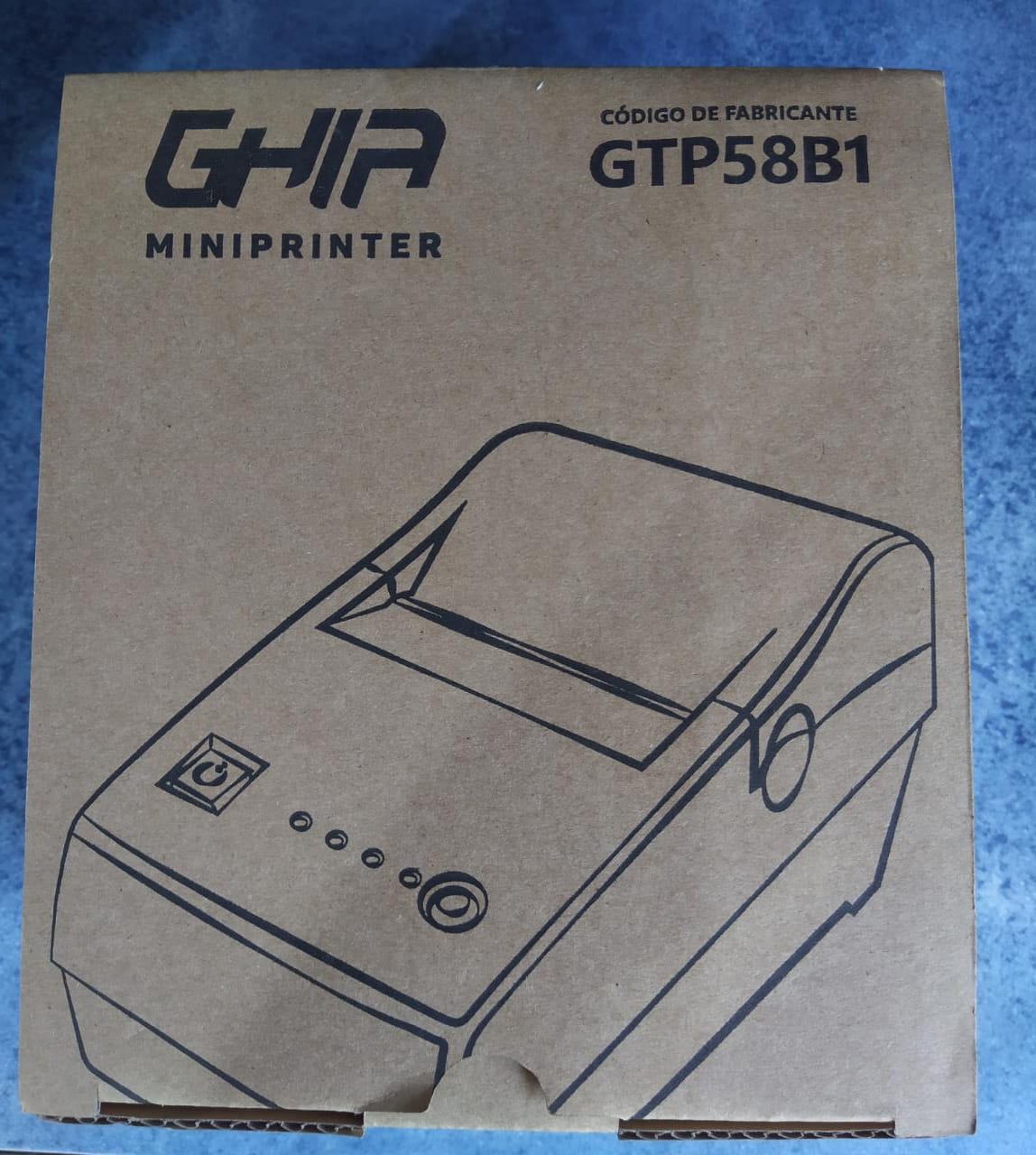 Miniprinter termica GHIA básica económica negra 58MM usb impresora punto de venta cable pc negocio