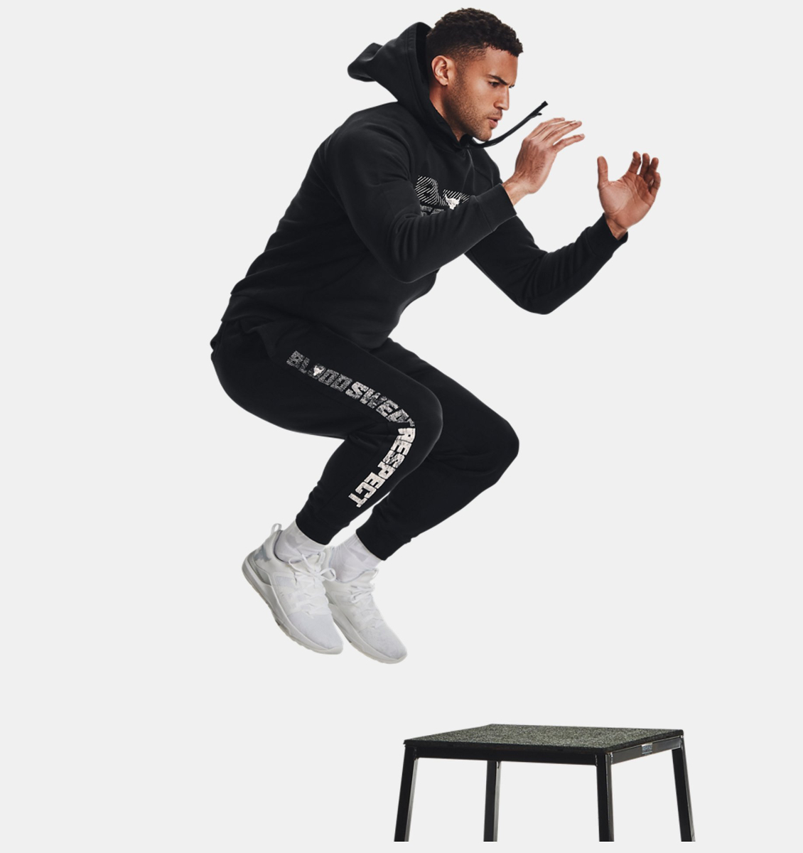 Pants Under Armour Project Rock Rival Fleece 1367111-001 Entrenamiento