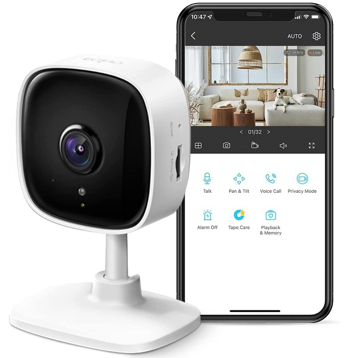 Camara De Vigilancia Tp-Link TAPO C110 UHD 3MP WI-FI Alarma Vision Nocturna.