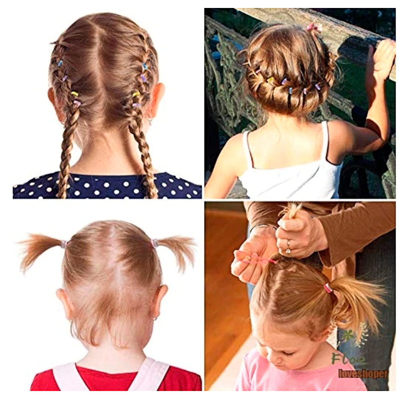 Ligas para cabello Infantil, 2000 PCS, Cinta de goma desechable para niñas, accesorio para el cabello femenino, tocado de anillo