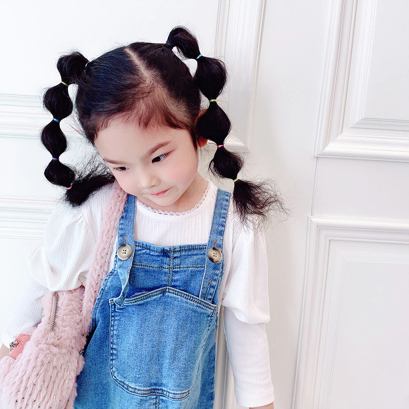 Ligas para cabello Infantil, 2000 PCS, Cinta de goma desechable para niñas, accesorio para el cabello femenino, tocado de anillo