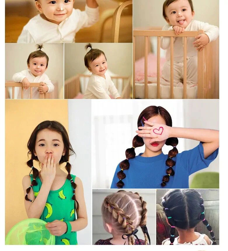 Ligas para cabello Infantil, 2000 PCS, Cinta de goma desechable para niñas, accesorio para el cabello femenino, tocado de anillo