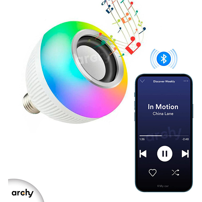 Bombilla Lampara Foco Musical Altavoz Bluetooth