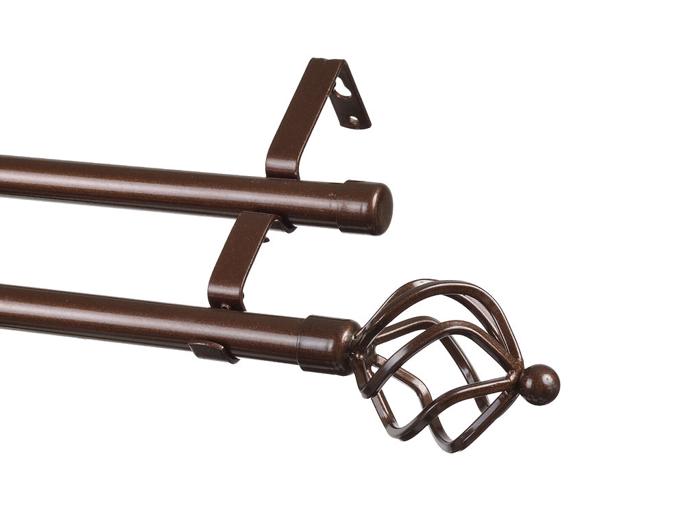 Cortinero Doble Expandible A Maximo 2m De Metal (Modelo Royal)