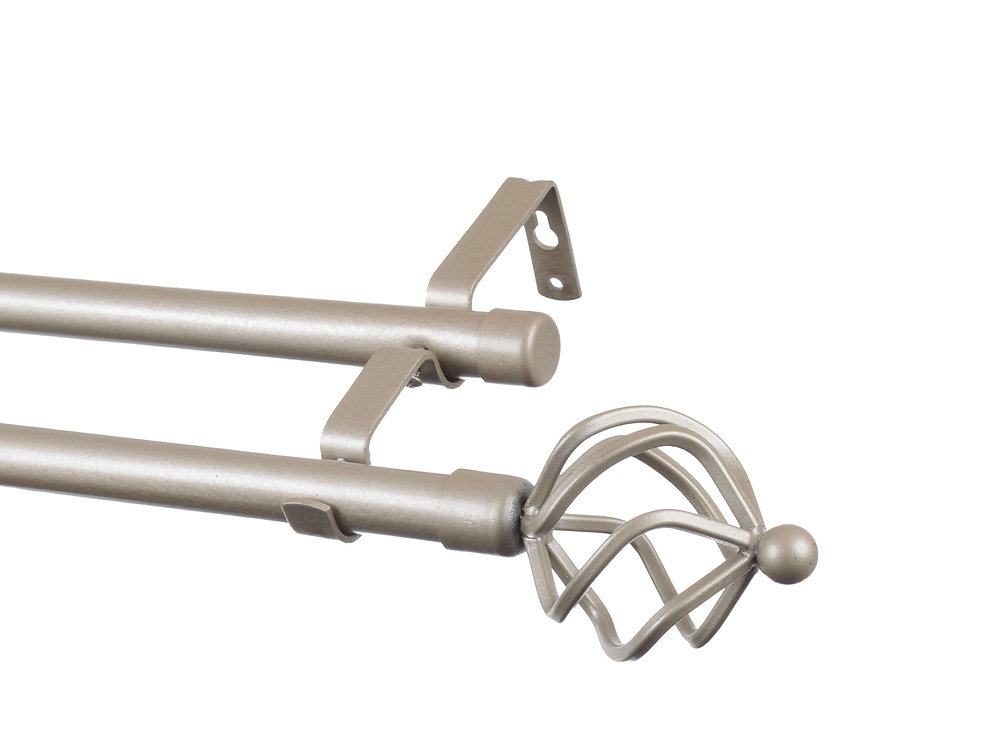 Cortinero Doble Expandible A Maximo 2m De Metal (Modelo Royal)