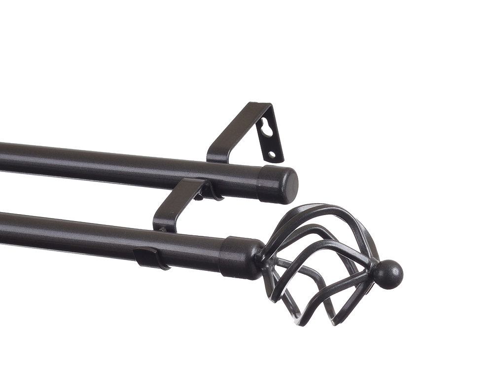 Cortinero Doble Expandible A Maximo 2m De Metal (Modelo Royal)