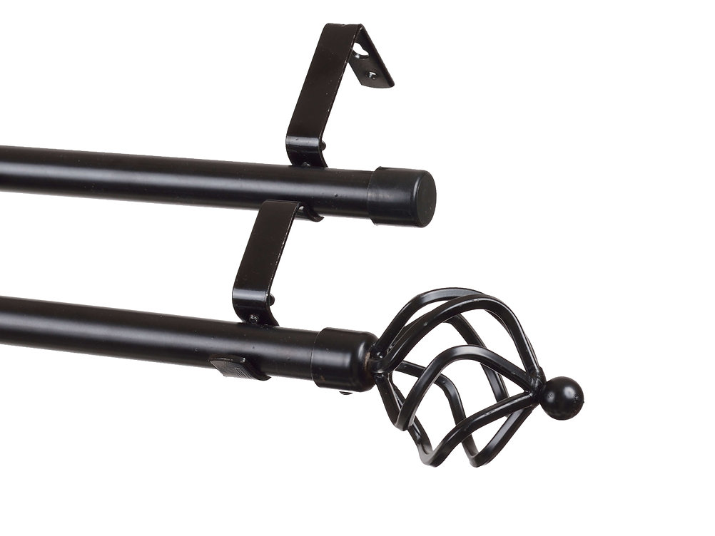 Cortinero Doble Expandible A Maximo 2m De Metal (Modelo Royal)