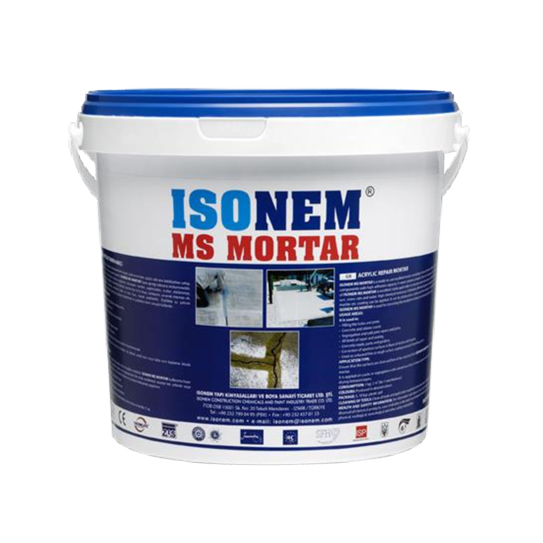 ISONEM MS MORTAR - Mortero de Reparación Acrílico para Rellenos - 10Kg.