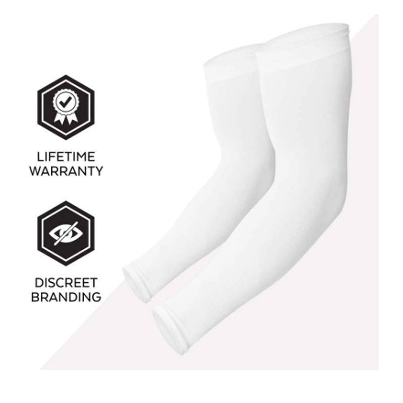 Mangas Protectoras Uv Licra Protector Sol Deportes Blanca