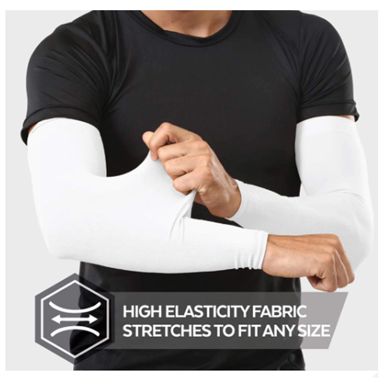 Mangas Protectoras Uv Licra Protector Sol Deportes Blanca