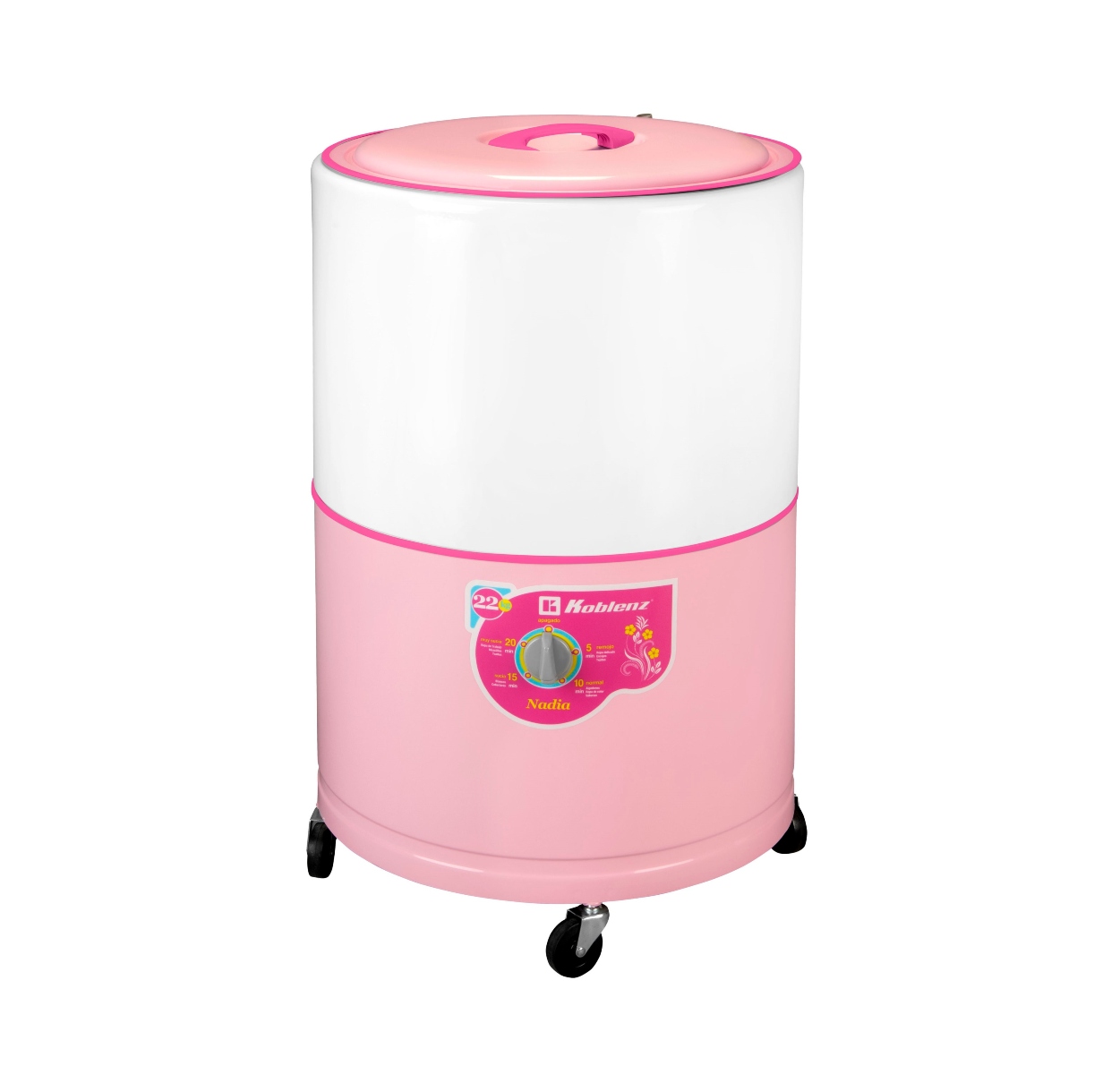 LAVADORA KOBLENZ LRK-2211A 22 KG NADIA BLANCO/ROSA ENDY