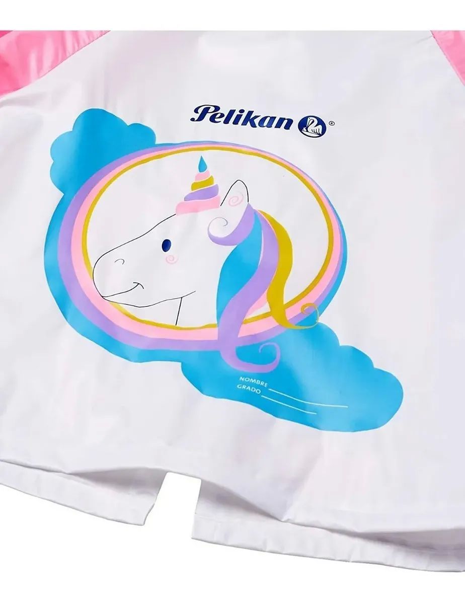 Kit Pelikan Bata Manga Larga Con Mantel De Arte Color Rosa