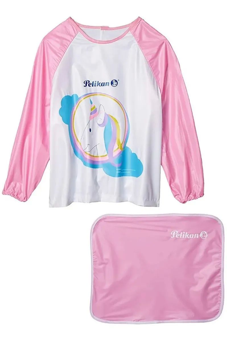 Kit Pelikan Bata Manga Larga Con Mantel De Arte Color Rosa