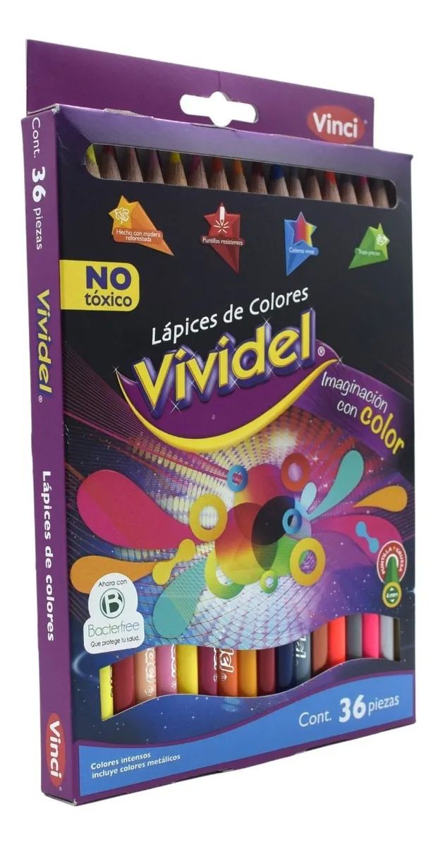 Lapices De Colores Vividel 36 Pz